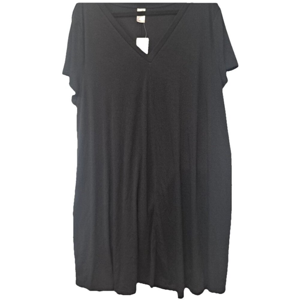 West Loop Size XXL Black, Short Sleeve, V-Neck Dress. New With Tags